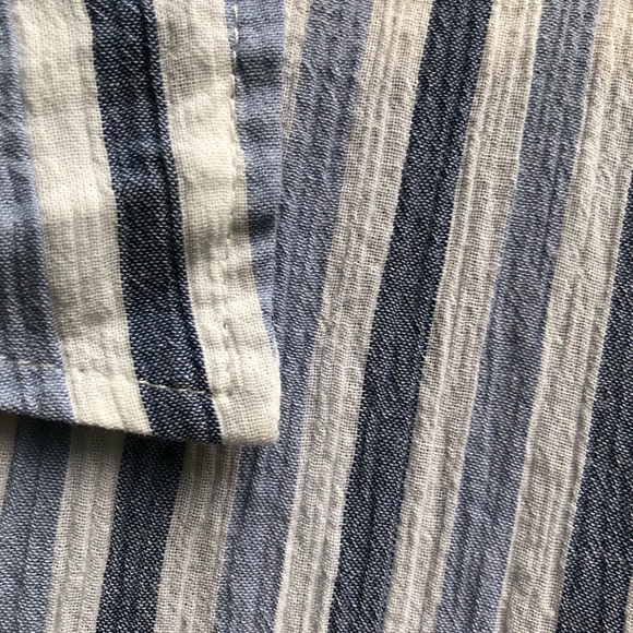 💕*NWT*SANCTUARY BOYFRIEND RELAXED BLUE STRIPED L/S BUTTON DOWN! 🎊 - Picture 11 of 15